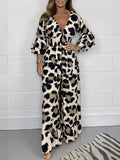 Anouk | Jumpsuit met luipaardprint en V-hals