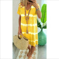 Vera | T-shirtjurk met tie-dye strepen