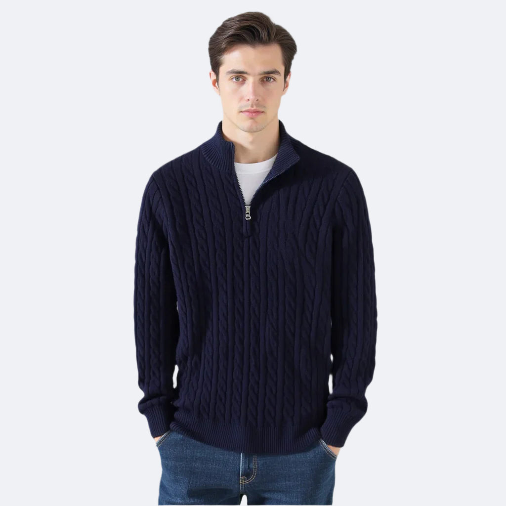 Wouter | Kabeltrui met halve rits, set van 5