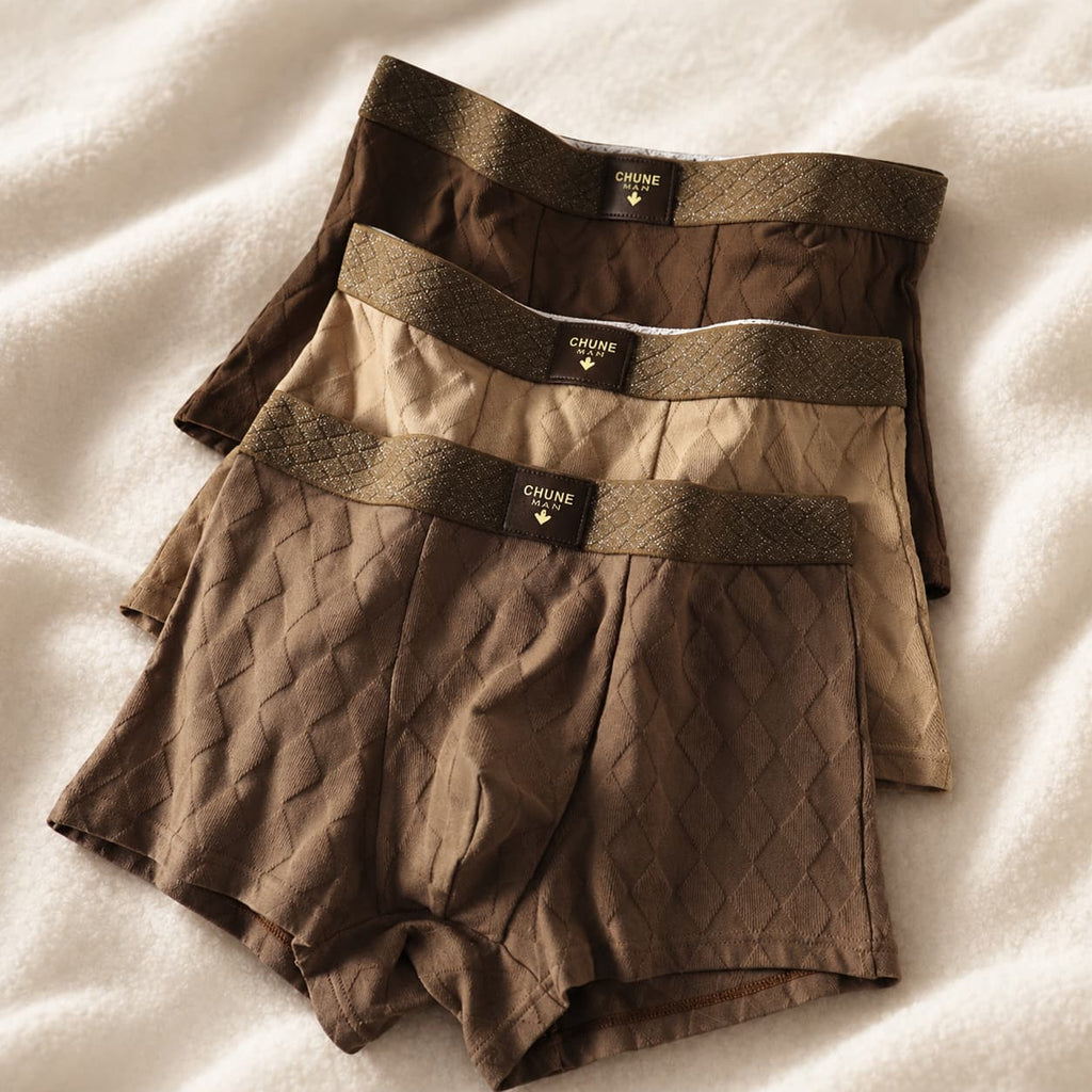 Jasper | Katoenen boxershorts met ruitstructuur, set