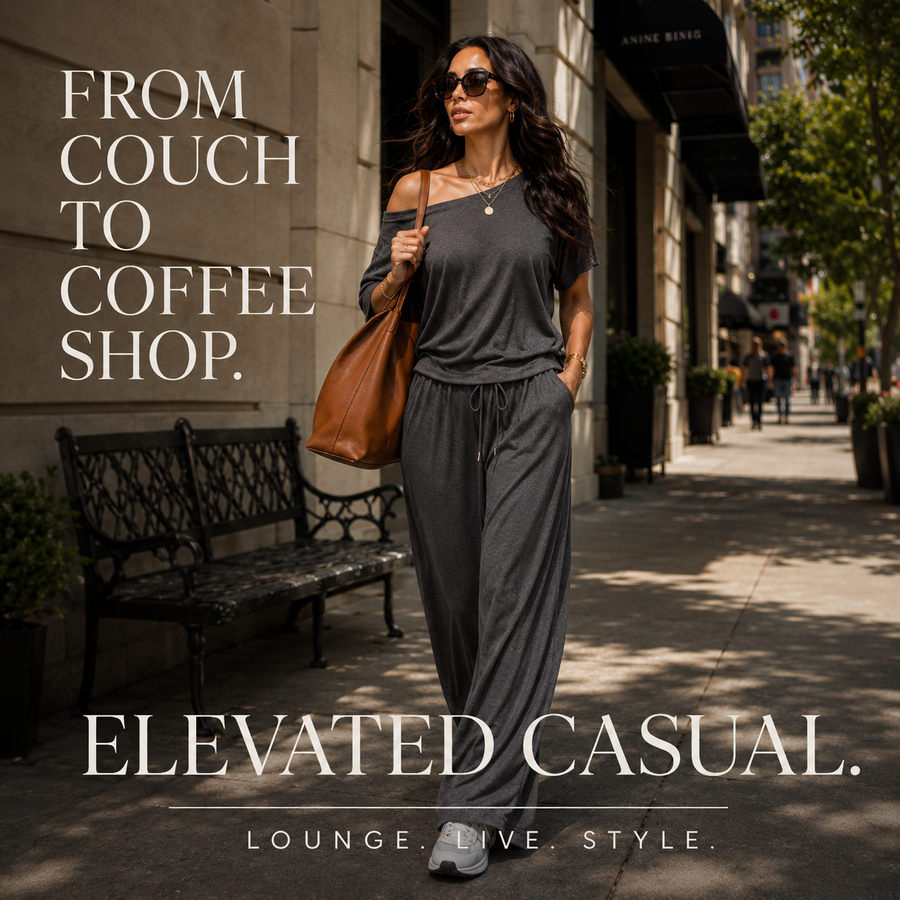 Floor | Set met off-shoulder top en wijde broek