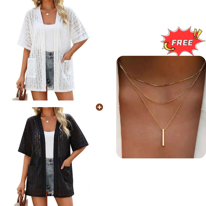 Hilde | Open cardigan met korte mouwen