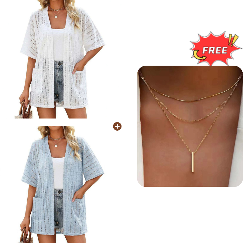 Hilde | Open cardigan met korte mouwen