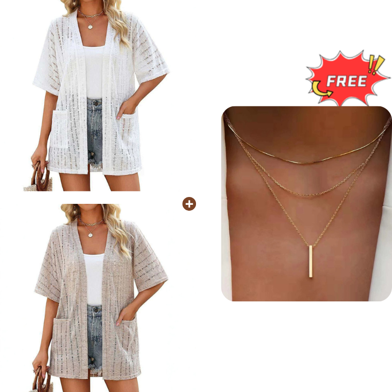 Hilde | Open cardigan met korte mouwen