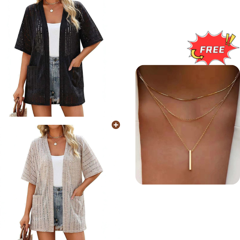 Hilde | Open cardigan met korte mouwen