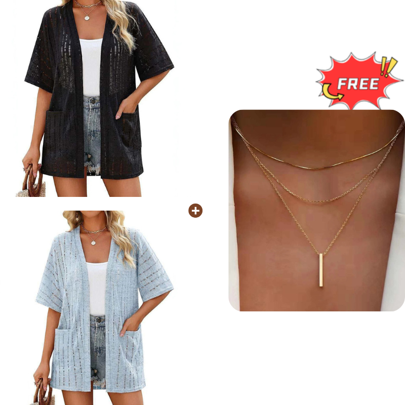 Hilde | Open cardigan met korte mouwen