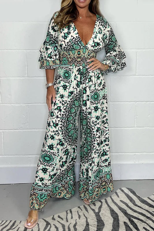 Anouk | Jumpsuit met luipaardprint en V-hals