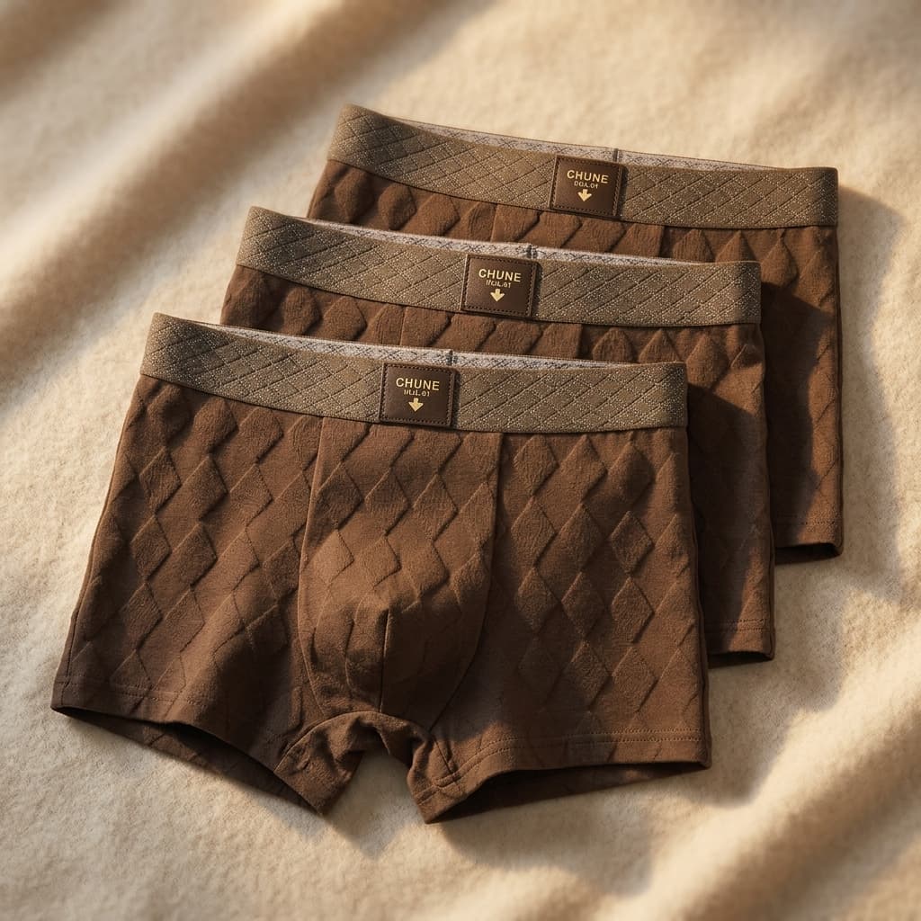 Jasper | Katoenen boxershorts met ruitstructuur, set
