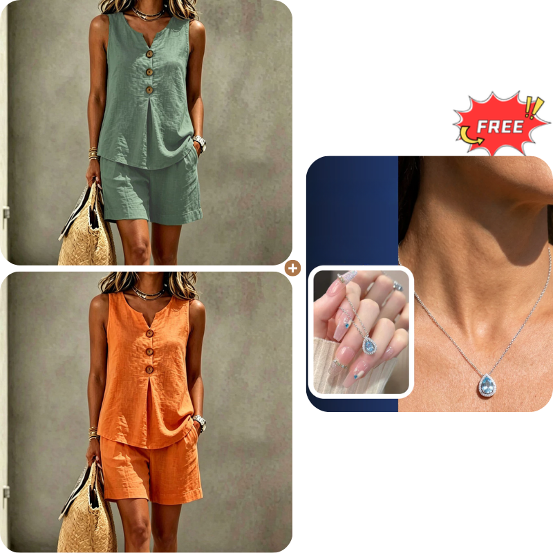 Marieke | Set met mouwloze top en short