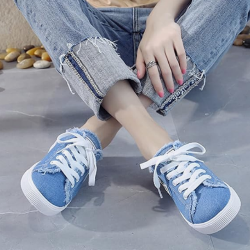 Margriet | Denim sneaker zonder hiel