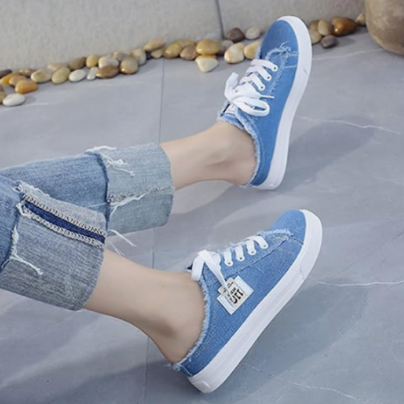 Margriet | Denim sneaker zonder hiel