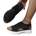 Ellen | Gebreide sandalen met plateauzool