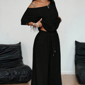 Floor | Set met off-shoulder top en wijde broek