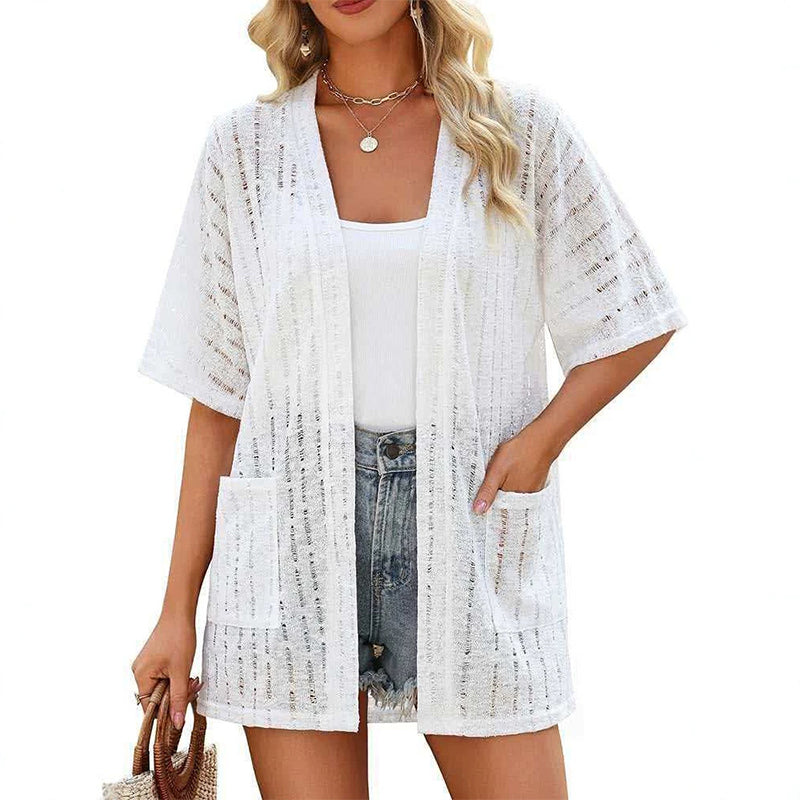 Hilde | Open cardigan met korte mouwen