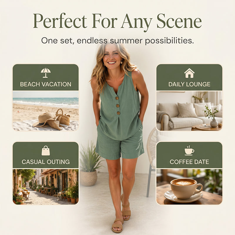 Marieke | Set met mouwloze top en short